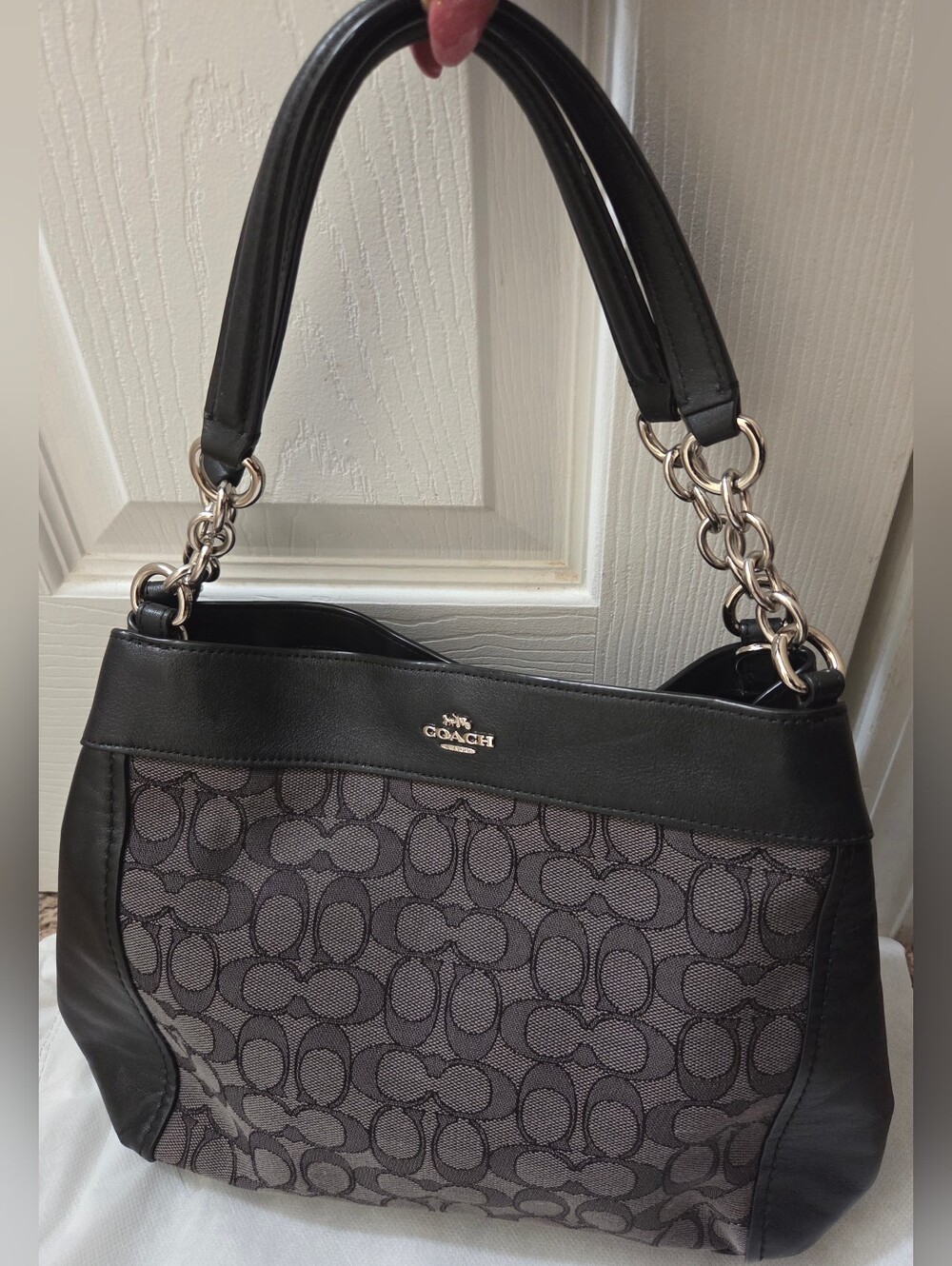 Coach Black Signature Tote Bag